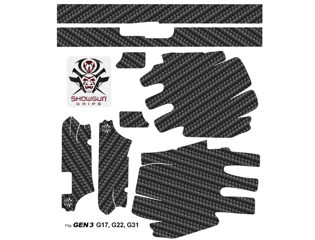 Glock Gen 3 G17, G22, G24, G34, G35 Wrap Around Clear Grip Tape Decal -  Single