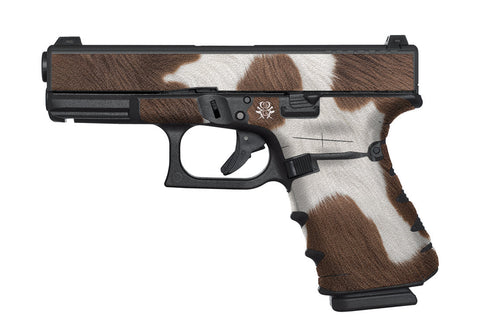 Glock 19 Gen 4 Decal Grip Kit - Cow Print