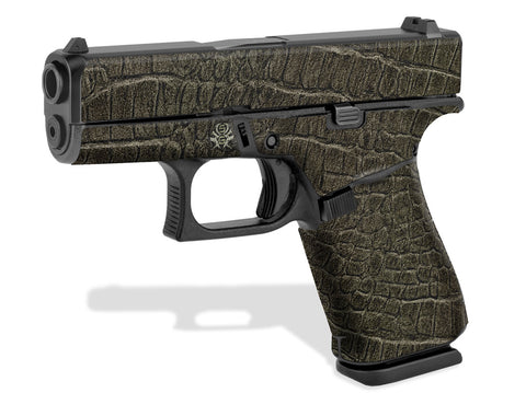 Glock 43X Decal Grip - Crocodile Skin