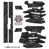 Glock 32 Gen 4 Decal Grip Kit - Come and Take It Packaging