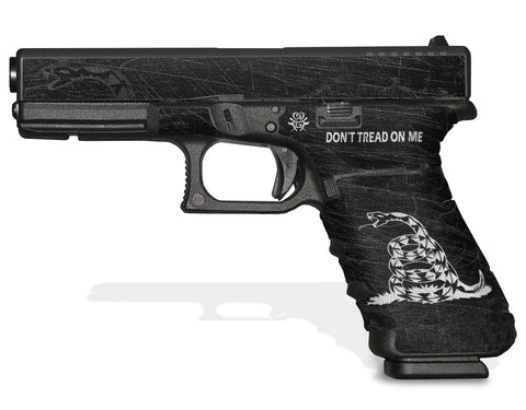 Glock 22 Gen 3 Decal Grip - Don't Tread on Me - [Black & White] (Discontinued)