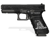 Decal Grip for Gen 3 Glock 17  - [Black & White] Don't Tread on Me (Discontinued)