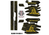Glock 23 Gen 4 Decal Grip Kit - Don't Tread on Me Packaging