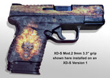 Springfield XD-S  Mod.2  9mm 3.3" Decal Grips - Black Widow