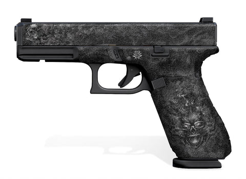 Glock 17 Gen 5 Decal Grip Kit - NITRO in Black