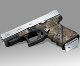 Custom Glock 19 Gen 3 Decal Grip Kit - Broken Oak