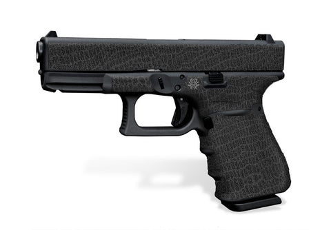 Glock 19 Gen 3 Decal Grip Kit - Reptilian in Black