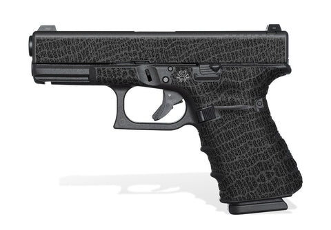 Glock 19 Gen 4 Decal Grip Kit - Reptilian in Black