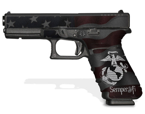 Glock 22 Gen 3 Decal Grip Kit - Semper Fi