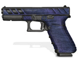 Glock 17 Gen 3 Decal Grip Kit - SGX in Purple-Blue