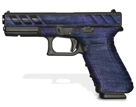 Glock 17 Gen 3 Decal Grip Kit - SGX in Purple-Blue
