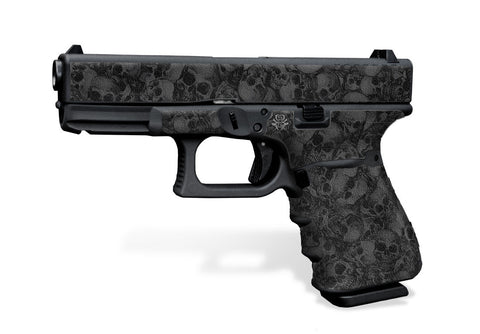 Glock 23 Gen 3 Decal Grip Kit - Skull Collector in Black