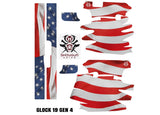 Glock 19 Gen 4 Decal Grip Kit - Stars & Stripes Packaging