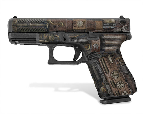 Glock 19 Gen 5 Decal Grip Kit - Steampunk