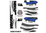 Glock 32 Gen 4 Decal Grip Kit - Thin Blue Line Packaging