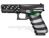 Glock 17 Gen 4 Decal Grip Kit - Thin Green Line