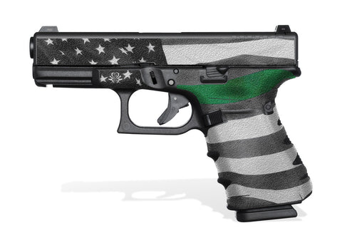 Glock 19 Gen 4 Decal Grip Kit - Thin Green Line