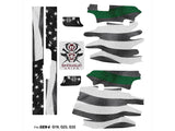 Glock 19 Gen 4 Decal Grip Kit - Thin Green Line Packaging