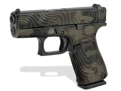 Glock 43X Decal Grip - Topo Camo