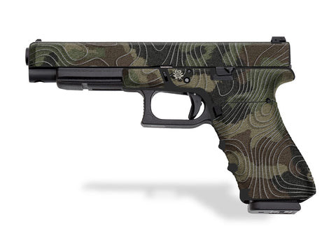 Glock 34 Decal Grip - Topo Camo