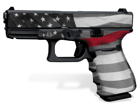 Glock 23 Gen 3 Decal Grip Kit - Thin Red Line