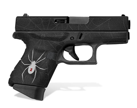 Glock 43 Decal Grip - Black Widow