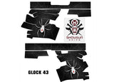 Glock 43 Decal Grip - Black Widow