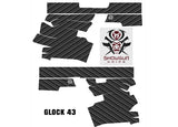 Glock 43 Decal Grip - Carbon Fiber