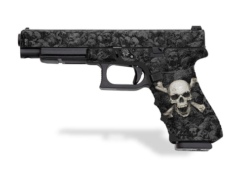 Glock 35 Decal Grip - Skull & Crossbones