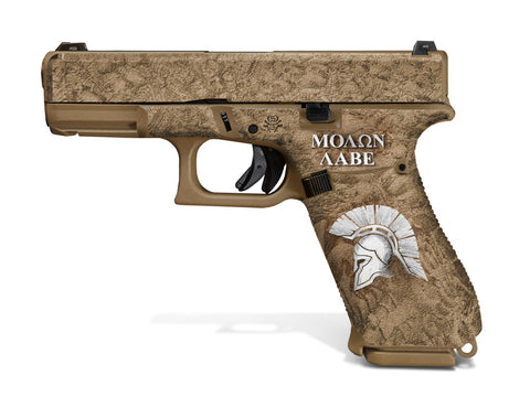 Glock 19X Decal Grip - Sparta/Molon Labe