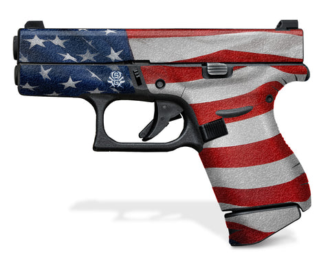 Glock 42 Decal Grip - Stars & Stripes