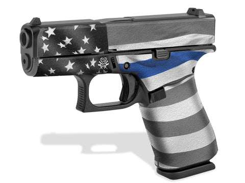 Glock 43X Decal Grip - Thin Blue Line
