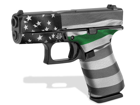 Glock 43X Decal Grip - Thin Green Line