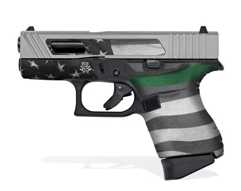 Glock 43 Decal Grip - Thin Green Line