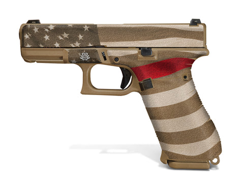 Glock 19X Decal Grip - Thin Red Line