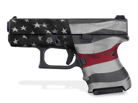 Glock 26 Decal Grip - Thin Red Line