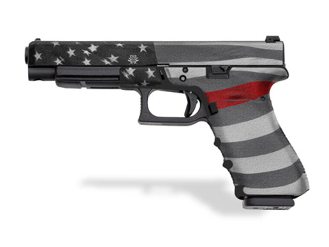 Glock 35 Decal Grip - Thin Red Line