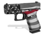 Glock 43X Decal Grip - Thin Red Line