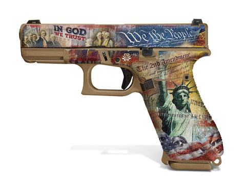 Glock 19X Decal Grip - We The People