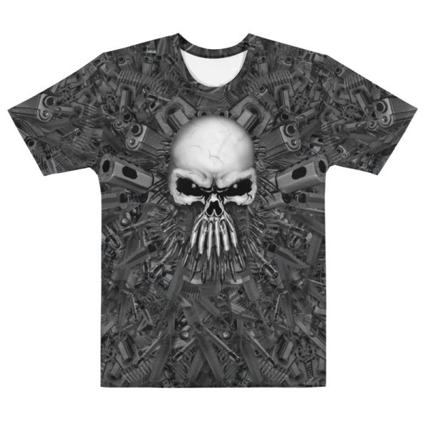 Full-Print, Athletic T-shirt with Guns & Skull - Arsenal - Image 6