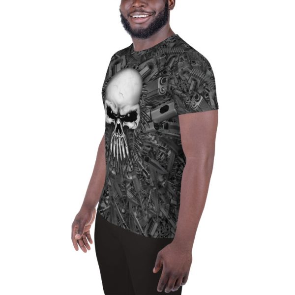 Full-Print, Athletic T-shirt with Guns & Skull - Arsenal - Image 5
