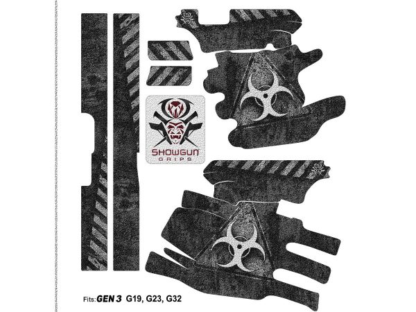 Glock 19 Gen 3 Decal Grip - Biohazard - Image 9