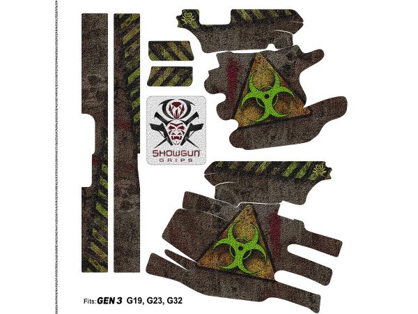 Glock 19 Gen 3 Decal Grip - Biohazard - Image 3
