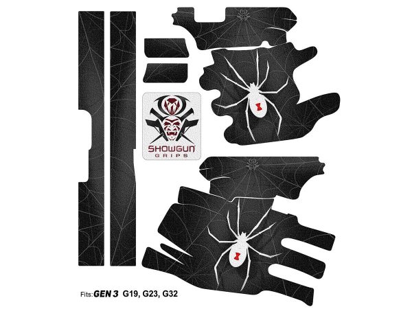 Glock 19 Gen3 Decal Grip - Black Widow - Image 3