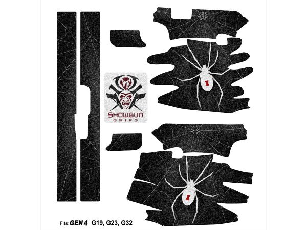 Glock 19 Gen4 Decal Grip  - Black Widow - Image 3