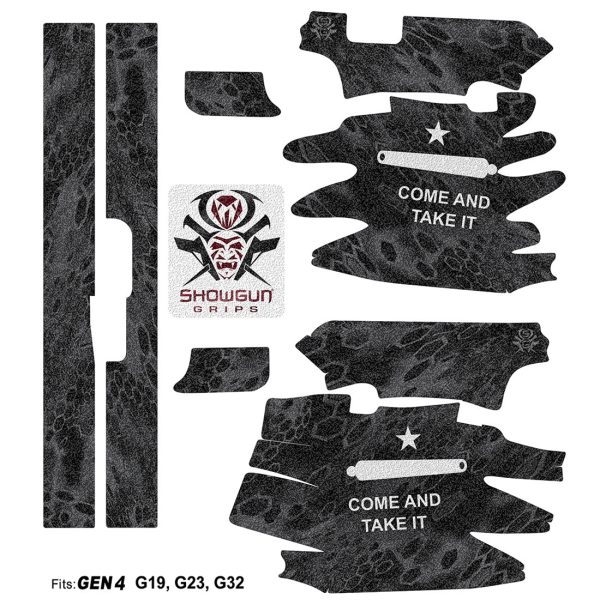 Glock 19 Gen 4 Decal Grip - Come and Take It - Image 3