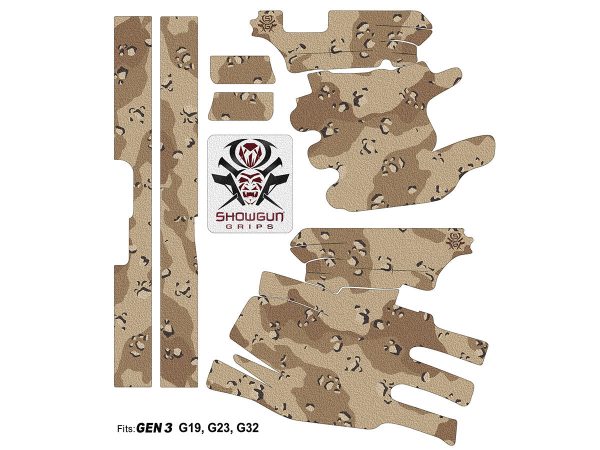 Glock 19 Gen3 Decal Grip - Desert Camo - Image 3