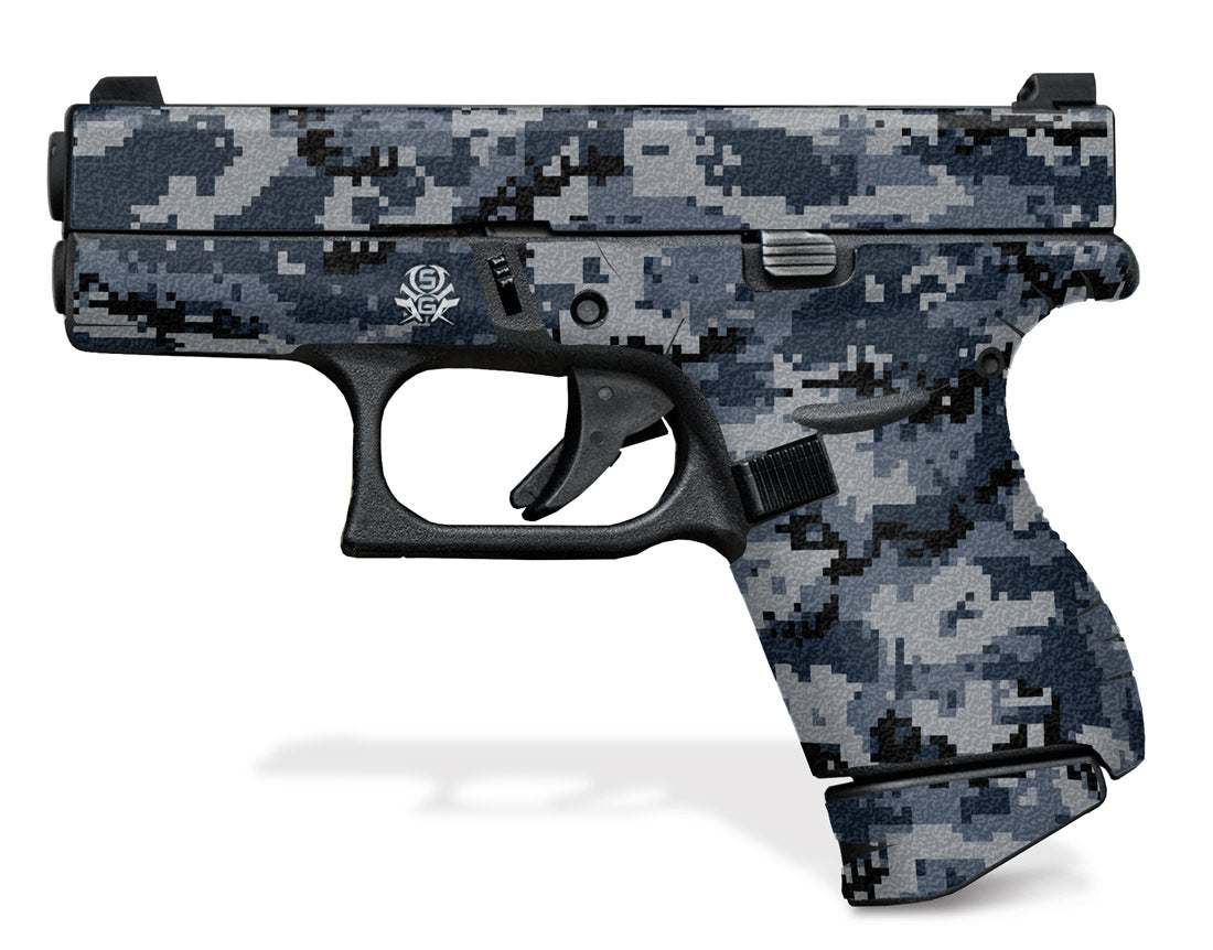 Steampunk Decal Grip For Glock 42 - Textured Rubberized Firearm Grip Cover