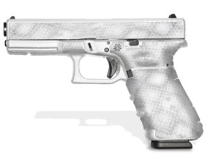 Glock 17 Gen 4 Decal Grip - White Digital Snakeskin (Discontinued)