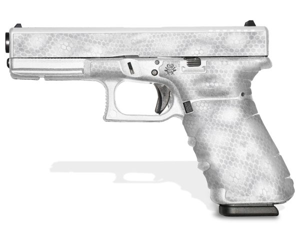 Glock 17 Gen 4 Decal Grip - White Digital Snakeskin (Discontinued)